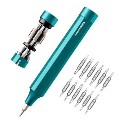 Immagine di HOTO Set di Cacciaviti, Mini Cacciaviti Precisione 24 in 1 con Punte Acciaio S2 Resistenti da Pezzi, Ideali per Elettronica, Occhiali e Bracciali, Turchese Scuro P1