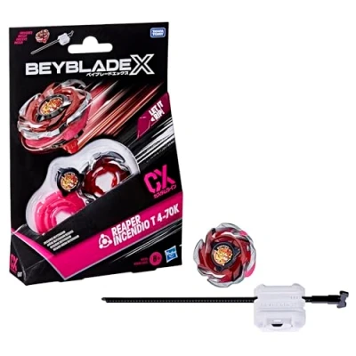 Immagine di Hasbro Beyblade X, Starter Pack, Reaper Incendio T 4 70K CX, trottola e Lanciatore