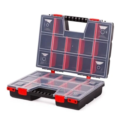 Immagine di Mivos cassetta di assortimento su entrambi i lati, 390 x 290 130 mm, con 30 scomparti regolabili, 2 piccole parti scatola per accessori robusta degli attrezzi officina