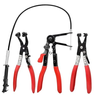 Immagine di Golgner pcs Set di pinze per fascette stringitubo, elastiche, stringitubo con collo dritto, strumenti riparazione auto, riparazioni automobilistiche