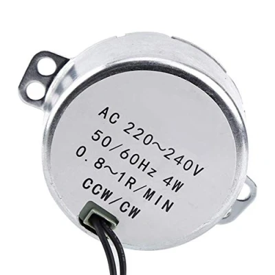 Immagine di Motore Sincrono AC 220 240V Giradischi Synchronous Synchron Motor 50 / 60Hz Frequency Motoriduttore CW/CCW 4W 0.8 1RPM
