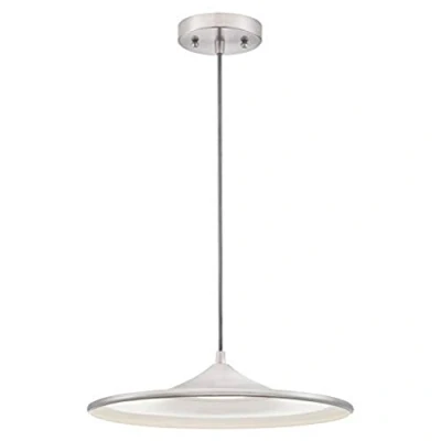 Immagine di 63640 Apparecchio di illuminazione a sospensione LED dimmerabile da interno luce singola, finitura in nichel spazzolato