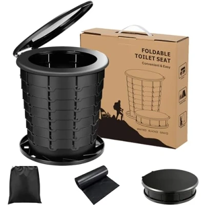 Immagine di Astis WC da Campeggio Pieghevole, Toilette Portatile per auto, Pieghevole Bambini, Vaso Viaggio, Esterno/Camper con Sacco della Spazzatura