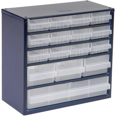 Immagine di raaco 616 123 Cassettiera porta minuteria (L x A P) 306 283 150 mm Scomparti: 16 Contenuto 1 pz.