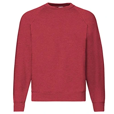 Immagine di Fruit of the Loom, felpa con maniche raglan Rosso vintage L