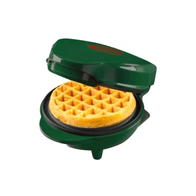 Immagine di Bestron Piastra per Waffle in Edizione Natalizia, Limitata, Macchina con Rivestimento Antiaderente, Natale, Feste o come Regalo, Dimensione 10 cm, Colore: Verde Opaco