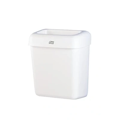 Immagine di TORK System B2 226100 Bidone della spazzatura 20 l Plastica (L x A P) 322 430 205 mm Bianco 1 pz.