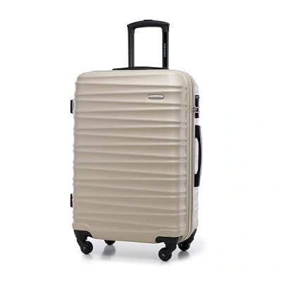 Immagine di WITTCHEN GROOVE Line Stabile Valigia Media Trolley da Viaggio Rigido in ABS 4 Ruote Serratura a Combinazione Manico Telescopico Taglia M Beige