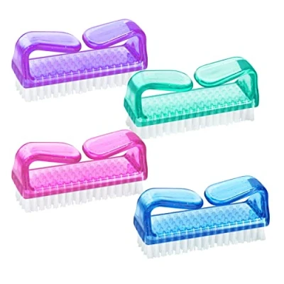 Immagine di G2PLUS 4 PCS Manico Spazzola per unghie,Spazzola Maniglia di Unghie Spazzolino Plastica la Pulizia