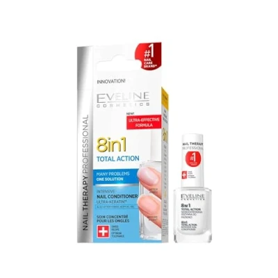 Immagine di Eveline Cosmetics 8in1 Total Action Concentrato Balsamo per Unghie Indurente e Rinforzante 12 ml