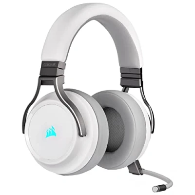 Immagine di CORSAIR VIRTUOSO RGB WIRELESS Cuffie da Gioco ad Alta Fedeltà Suono Surround 7.1 Microfono Umnidirezionale Rimovibile Compatibile con iCUE PC, Mac, PS5, PS4, Nintendo Switch, Mobile Bianco