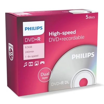 Immagine di Philips Dvd+R 8X 8.5Gb Double Layer Jb Cf.5