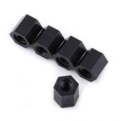Immagine di 100pcs m3 femmina a esagonale filettato Spacer pilastro 8 mm 10 12 15 in nylon nero, nero