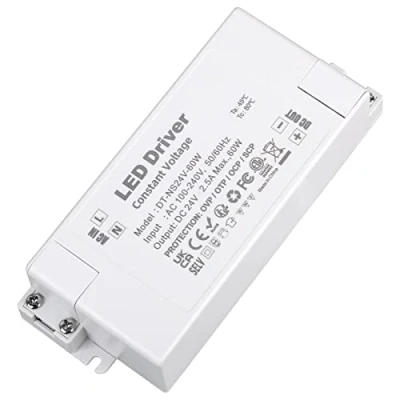 Immagine di VARICART Trasformatore LED 24V 60W, 220 DC 2.5A Alimentatore LED, Bassa Tensione Costante Driver per Strisce Luci Armadi e G4, MR11, MR16 Lampadina (Confezione da 1)