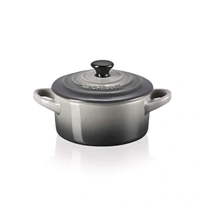 Immagine di Le Creuset Mini cocotte rotonda in gres vetrificato, 250 ml, diameter 10 cm, Flint, 71901104440100