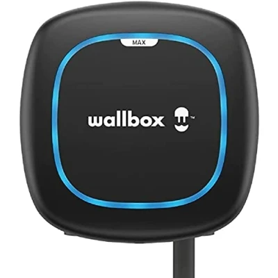 Immagine di Wallbox Pulsar Max Caricatore per Veicoli Elettrici, Potenza di Carico Fino a 7,4 kW, Connettore Tipo 2, Cavo da 5 Metri, con Wi Fi, Bluetooth, OCPP, Facile Installazione, Interno o Esterno, Nero