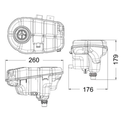 Immagine di MAHLE ORIGINAL CRT 60 000S Vaschetta Radiatore con sensore, senza sensore AUDI: A7 Sportback, A6 C7 Avant