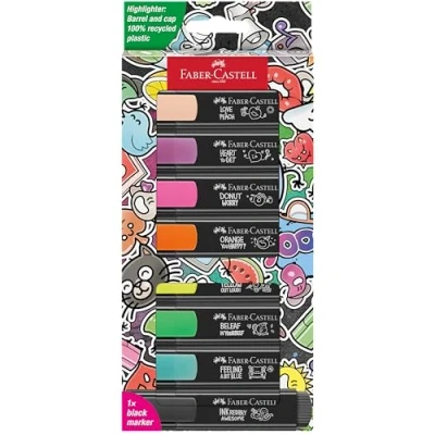 Immagine di Faber Castell, Evidenziatori, Evidenziatore 46 Graffiti (Multicolore, 5 mm, 8 x)