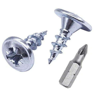 Immagine di Confezione da 400 viti in acciaio zincato, 4.0 x 12 mm, per legno, metallo, a testa tonda e larga modificata, autofilettanti (400, mm)