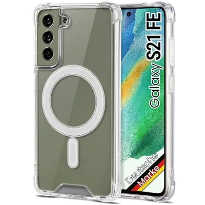 Immagine di JProtect Custodia magnetica per Samsung Galaxy S21 FE MagSafe Custodia/antiurto Trasparente/Trasparente con magnete