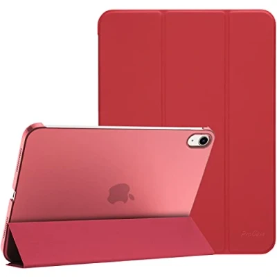 Immagine di ProCase Cover iPad 10 Generazione 10,9 Pollici 2022, Custodia [A2696 A2757 A2777] Sottile Leggera Auto Sveglia/Sonno Rosso