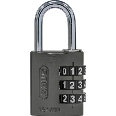 Immagine di ABUS Lucchetto a combinazione in alluminio 144/30 titanio con grandi numeri, 80799