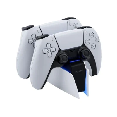 Immagine di Mcbazel Ricarica PS5 Stazione di Rapida per Controller Playstation 5 con Indicatori Luminosi a LED Cavo USB/Tri Protection