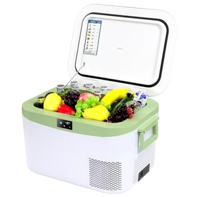Immagine di Bingi 12.8L Frigorifero Portatile Elettrico,Congelatore per Auto,Mini da Campeggio Frigo Elettrico 12V/24V/220V compressore RV Camion,Barca,Camper