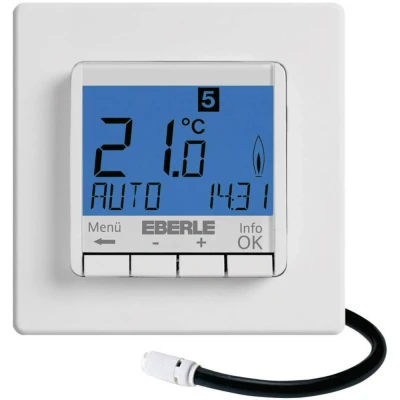 Immagine di Eberle 527 8123 55 100 FIT 3F Termostato ambiente Da incasso Settimanale Regolatore della temperatura del pavimento con sensore (F) 1 pz.