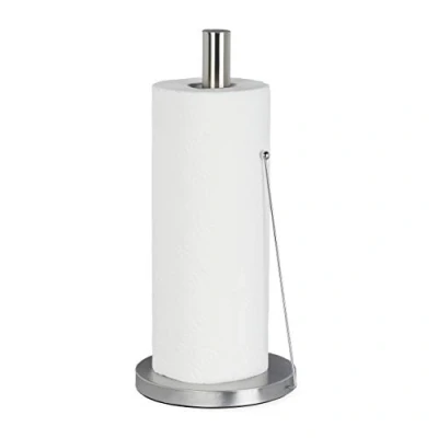 Immagine di Relaxdays 2X Porta Rotoli da Cucina Verticale, in Acciaio Inox, Carta Assorbente, HxD: 33 x 15 cm, Argento
