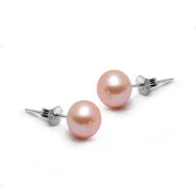 Immagine di Infinite U, eleganti orecchini a perno da donna, in argento sterling 925, con perle 8 9 mm