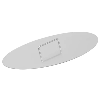Immagine di BBQ Toro coperchio per braciere in acciaio inox, Ø 70 cm, colore argento, copertura piastra di con manico,