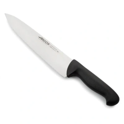 Immagine di Arcos Serie 2900 Coltello da Chef Cucina Lama Serrata Acciaio Inossidabile Nitrum 250 mm Manico Polipropilene Colore Nero