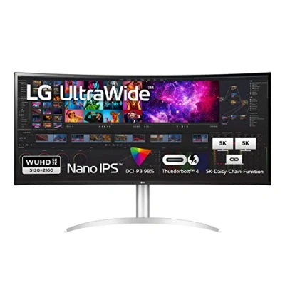 Immagine di LG Electronics 40WP95XP W UltraWide™ WUHD 5K 39,7&quot; (100,86cm), 5120 x 2160, 21:9, AMD FreeSync™, HDR10, 95% DCI P3, 5ms GtG, modalità PBP(immagine accanto all&#039;immagine) Bianco