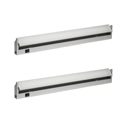 Immagine di Oktaplex set di 2 luci sottopensile LED cucina alluminio 10 W 230 V bianco neutro 4000K 60 cm illuminazione orientabile Rota 800 lm striscia luminosa con interruttore