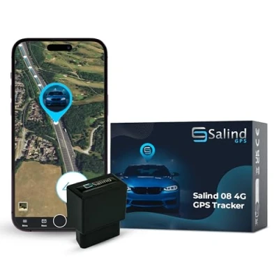 Immagine di Salind 08 4G OBD Gps Tracker per Auto, Camion e Altri Veicoli, Localizzatore con App Connessione Diretta alla Presa OBD, Monitoraggio Percorso in Tempo Reale Tramite