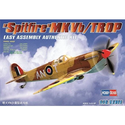 Immagine di Hobby Boss 80213 Plastic Model Kit Scale 1:72 Modellino Aereo Spitfire MK VB Trop
