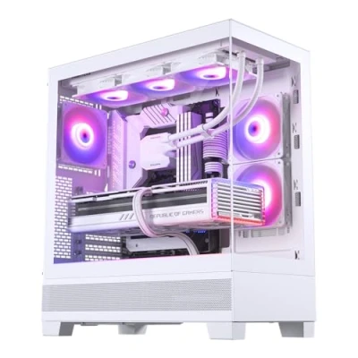Immagine di Phanteks XT View Tempered Glass Windows, D RGB weiß Midi Tower Contenitore, PC Case da gioco, Bianco