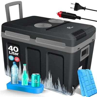 Immagine di KESSER® frigo Box 40L con ruote per mantenere il calore e raffreddamento termoelettrico 12 Volt 230 Mini termico auto incl. Pacchetti di