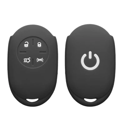 Immagine di kwmobile Cover Chiavi Auto Compatibile con Fiat 500E Chiave a 4 pulsanti Custodia Protettiva Copri Telecomando Gomma Portachiave Macchina Silicone