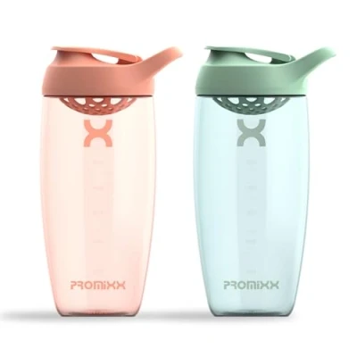 Immagine di Promixx PURSUIT bottiglia shaker per proteine confezione da 2 miscele di e integratori frullati Corallo, Alga Verde, 700ml