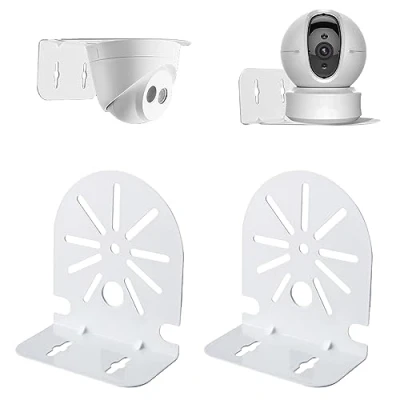 Immagine di WiTi Solid Staffa di montaggio a parete in metallo per telecamere IP Bullet e Dome, Supporto Sistemi sicurezza esterni interni, compatibile con, Ezivz, Tapo,ecc(Confezione da 2)