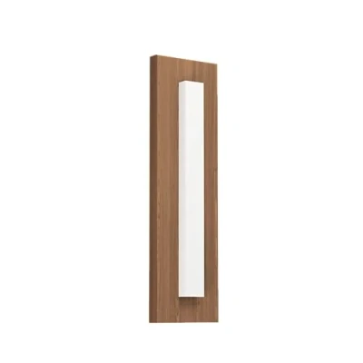 Immagine di EGLO Binetto Lampada da parete LED per esterni, applique rettangolare in metallo con aspetto legno, luce bianca calda, IP44
