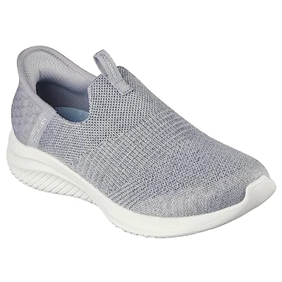 Immagine di Skechers Ultra Flex 3.0 Smooth Step, Sneaker Donna, Light Grey Knit Jersey Trim, 39 EU