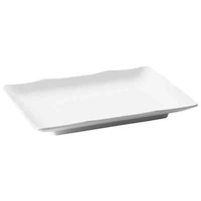 Immagine di Lacor Piatto rettangolare in melamina, colore: bianco 25 x 17 3 cm