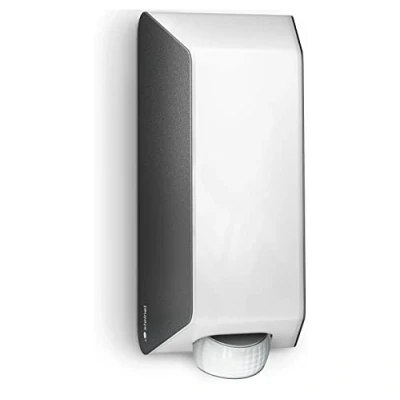 Immagine di Steinel luce esterna L 30 S antracite, rilevatore di movimento 180, portata 10 m, presa E27, lampada da parete design per esterni resistente agli urti