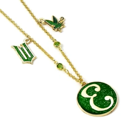 Immagine di WICKED Elphaba Collana con ciondolo a forma di icona &quot;E&quot;, colore: verde e oro, One Size, Lega zinco: 93% zinco + 3% rame 4% alluminio, Senza pietre preziose