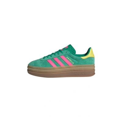 Immagine di adidas Originals Gazelle BOLD Sneakers basse Court green lucid pink pure sulfur, Donna, Taglia: 36 2/3, sulfur