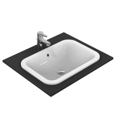 Immagine di Ideal Standard Collegare Piano lavabo e5059ma, 580 x 410 175 mm Rettangolare con Troppo Pieno Bianco Plus