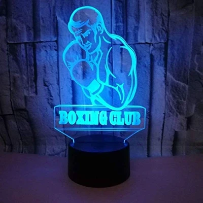 Immagine di Creativo 3D Pugile Luce Della Notte LED Lampada 7 Cambiamento di Colore da Tavolo USB Power Interruttore Tattile Giocattoli per Bambini Decor Natale Regalo Compleanno